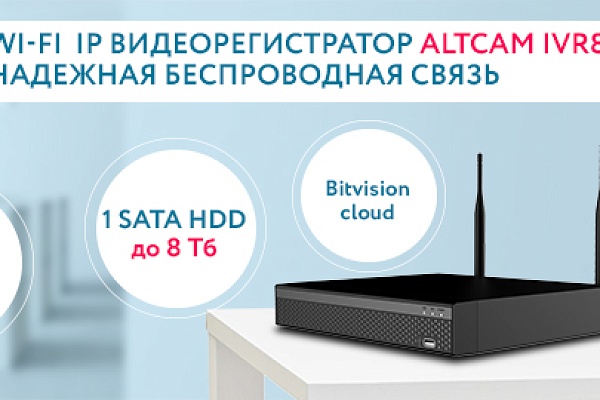 AltCam Technology представляет новинку IVR851-WF- Wi-Fi IP видеорегистратор с разрешением 5,0 Мп